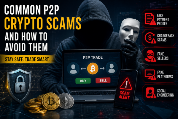 “Guide to P2P crypto trading safety explaining fake payment proof scams, chargeback risks, and fraud prevention strategies”